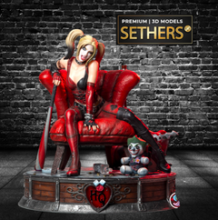 Harley Quinn Throne Diorama | Batman Dark Knight | 3D Printing Model Files