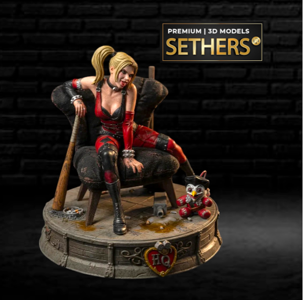 Harley Quinn Throne Diorama | Batman Dark Knight | 3D Printing Model Files