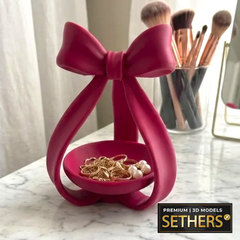 Coquette Bow Jewelry Dish | Wedding Decor | 3D Printing Models