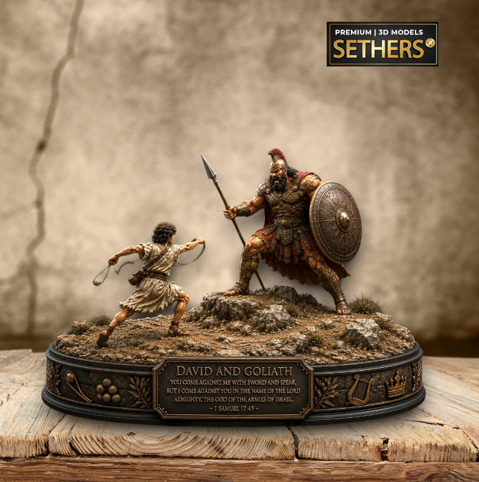 David and Goliath Diorama | Bible Christian | 3D Printing Models