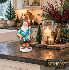 Santa Claus Vacation Christmas Sculpture | 3D Printer Models
