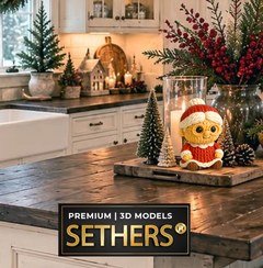 Mrs. Santa Claus Crochet | Christmas Decor | 3D Printing Models