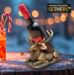 Christmas Reindeer Deer Wine Bottle Holder | 3D Printer Model Files
