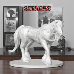 Clydesdale Draft Horse Sculpture | Best 3D Printing Model Files