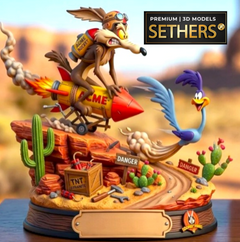 Coyote vs. Acme Road Runner Diorama | Best 3D Printing Models