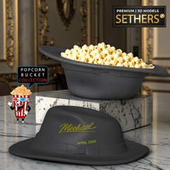 Michael Jackson Movie Fedora Popcorn Bucket | 3D Printer Model Files