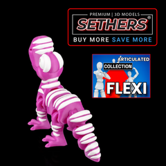 Striophodon Dinosaur | Flexi Articulated | 3D Printing STL Models