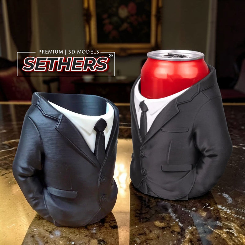 Suit - Beer Can Holder Koozie | Best 3D Printing Models