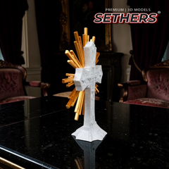 Ornate Cross | Sculpture or Wall Hanging | 3D Printing Models