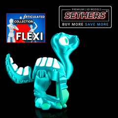 Therizinosaurus Dinosaur | Flexi Articulated | 3D Printing STL Models