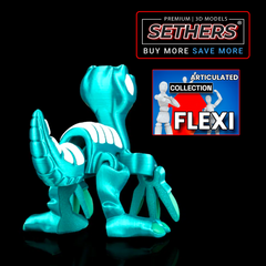 Therizinosaurus Dinosaur | Flexi Articulated | 3D Printing STL Models