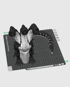 Three-Headed Dragon | Articulated Flexi | 3D Printing Model Files