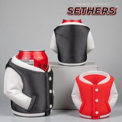 Varsity Jacket - Beer Can Holder Koozie | Best 3D Printing Models
