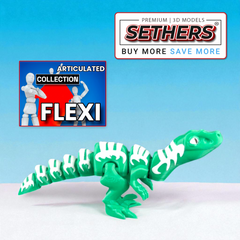 Velociraptor Dinosaur | Flexi Articulated | 3D Printing STL Models