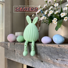 Easter Bunny Egg | Flexi Print-in-Place Articulated | 3D Printing Models