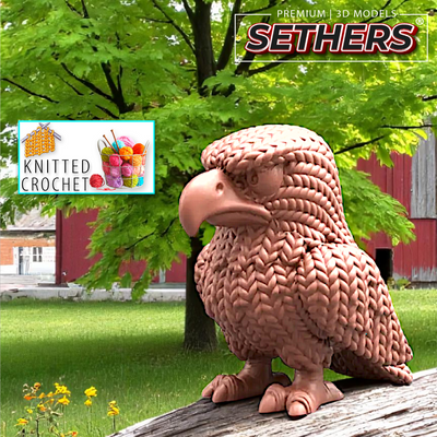 American Bald Eagle | Crochet Knitted | 3D Printing STL Model Files