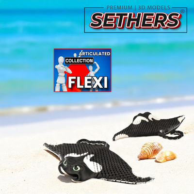 Articulated Manny Manta Ray | 3D Printer Model Files