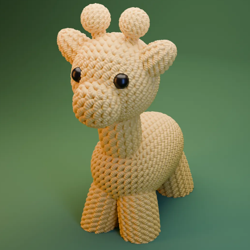 Baby Giraffe | Crochet Knitted | 3D Printer Model Files