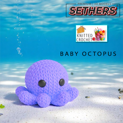 Baby Octopus | Crochet Knitted | 3D Printing STL Model Files