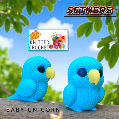 Baby Parrot | Crochet Knitted | 3D Printing STL Model Files