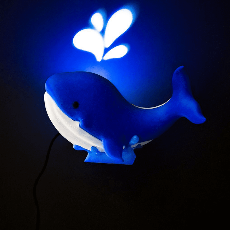 Baby Whale Wall Light | 3D Printer Model Files