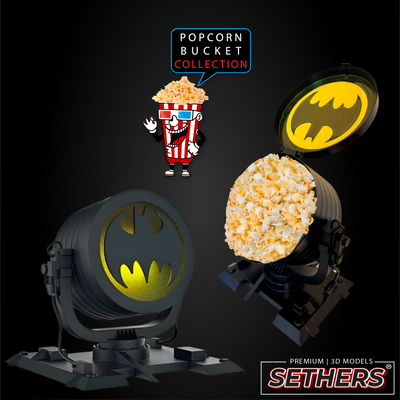 Bat Signal Batman | Popcorn Bucket | 3D Printer Model Files