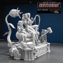 Batman Female Villains of Arkham Asylum Diorama | 3D Printing Models