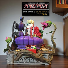 Batman Female Villains of Arkham Asylum Diorama | 3D Printing Models