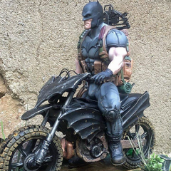 Batman on Motorcycle Statue Figure | 3D Printer Model Files