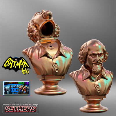 Batman Shakespeare Bust | 1966 Classic TV Show | 3D Printer Model Files