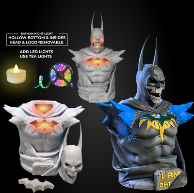 Batman Skeleton Skull | Night Light | 3D Printer Model Files