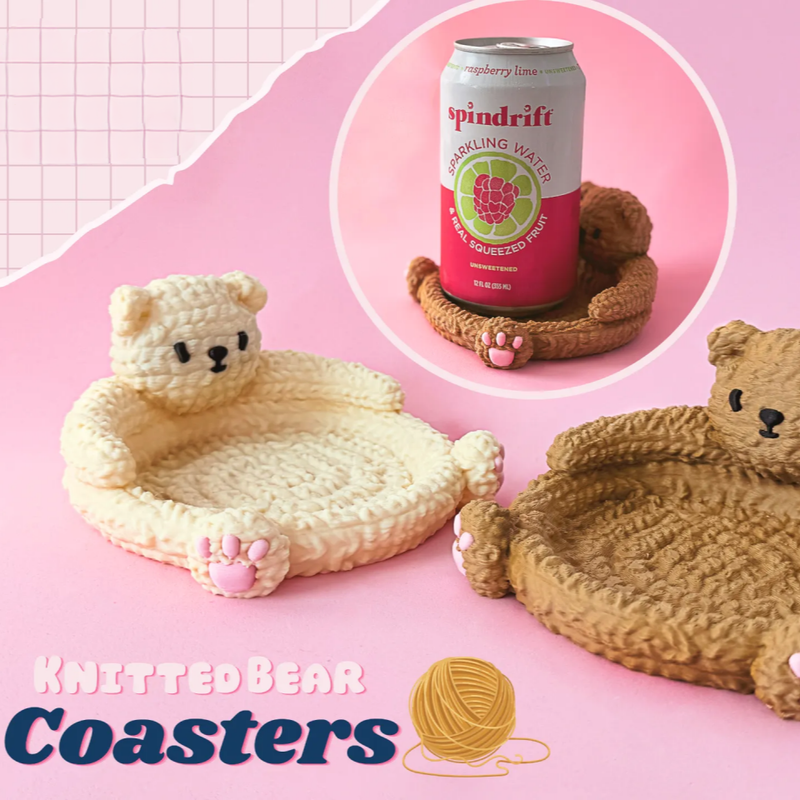 Bear Bears Coaster | Knitted Crochet | 3D Printer Model Files