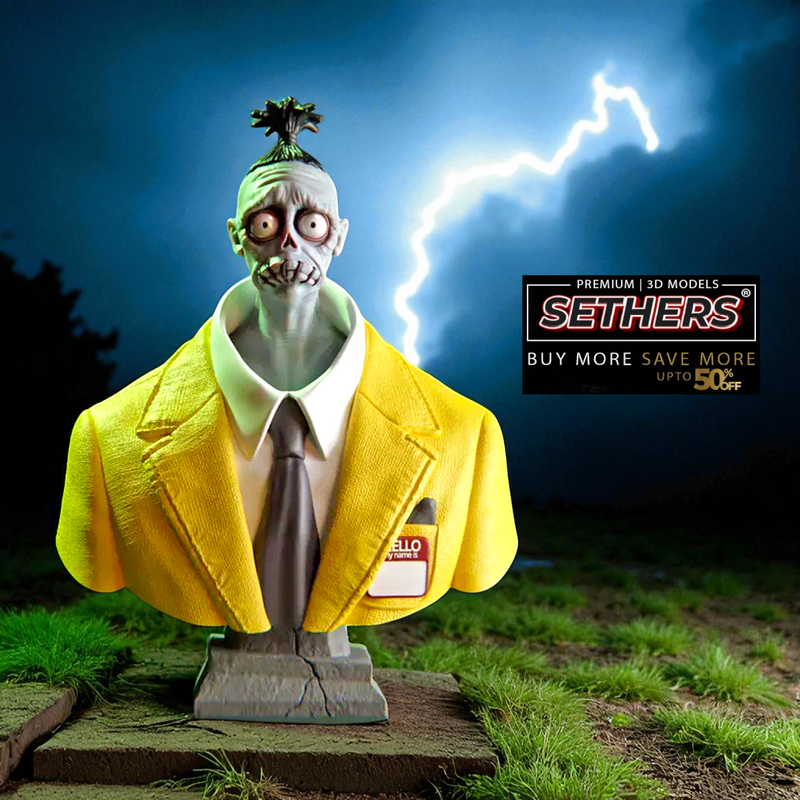 Beetlejuice Shrinker Bust | 3D Printer Model Files