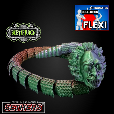 Beetlejuice Snake | Flexi Articulated | 3D Printer Model Files