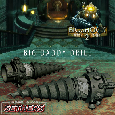Big Daddy Drill | Bioshock | Props Cosplay | 3D Printer Model Files