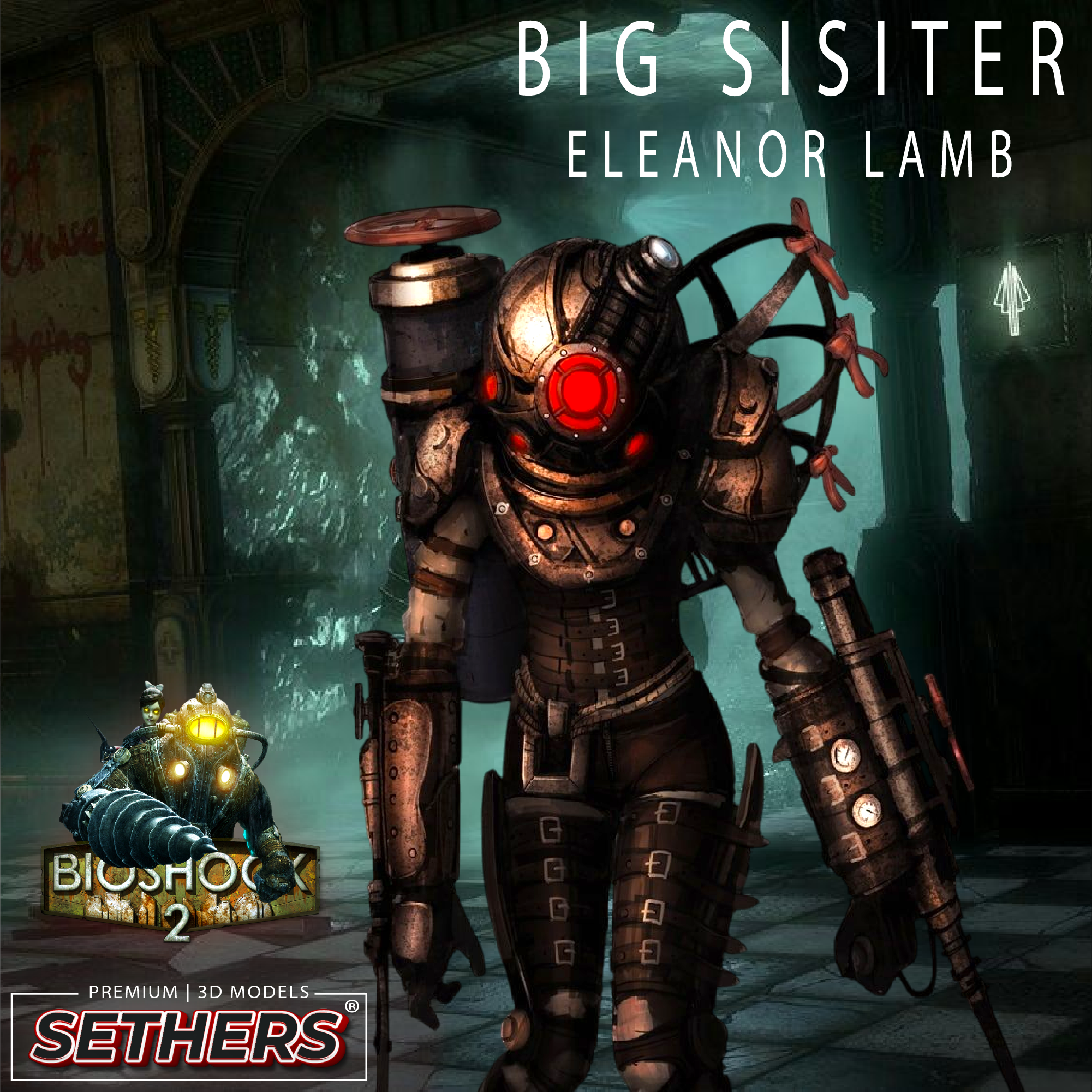 Bioshock Lancer Model Bioshock 2 Eleanor Anime