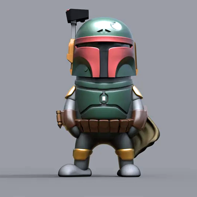 Bobba Fett Mandalorian Mini Figure | 3D Printer Model Files