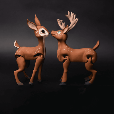 Buck and Doe Deer Articulated | 3D Printer Model Files