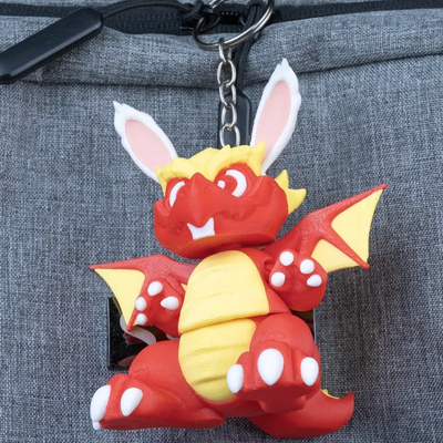 Bunny Dragon | Optional Keychain | Articulated | 3D Printer Model Files