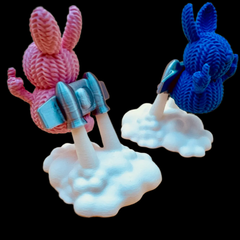 Bunny Rabbit with Jet Pack | Crochet Knitted | 3D Printer Model Files