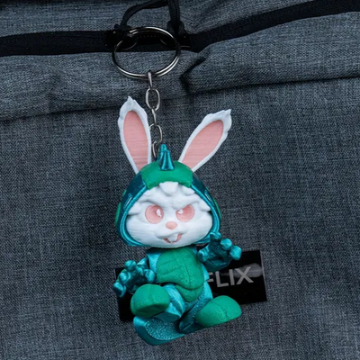 Bunny T-Rex | Optional Keychain | Articulated | 3D Printer Model Files