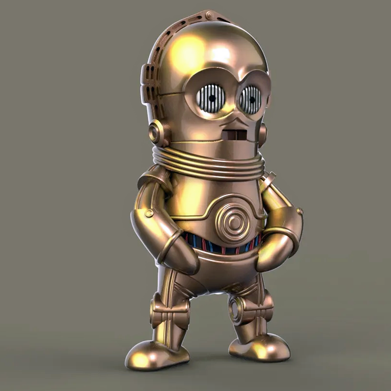 C3PO Mini Figure Star Wars | 3D Printer Model Files