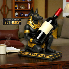  Anubis Egyptian Wine Bottle Holder | 3D Printer Model Files