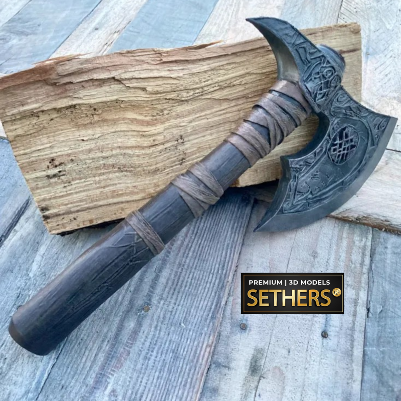 Replica Prop Viking Beard Axe | Cosplay | 3D Printing Model Files