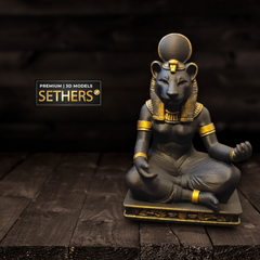 Egyptian Majestic Sekhmet Wine Bottle Holder | 3D Printer Models
