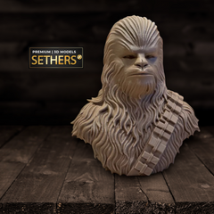 Chewbacca Wookiee Bust | Star Wars | 3D Printing Models