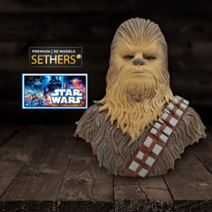 Chewbacca Wookiee Bust | Star Wars | 3D Printing Models