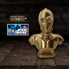 C-3PO Protocol Droid Bust | Star Wars | 3D Printing Models
