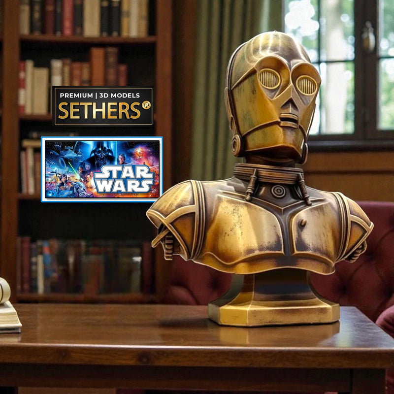 C-3PO Protocol Droid Bust | Star Wars | 3D Printing Models