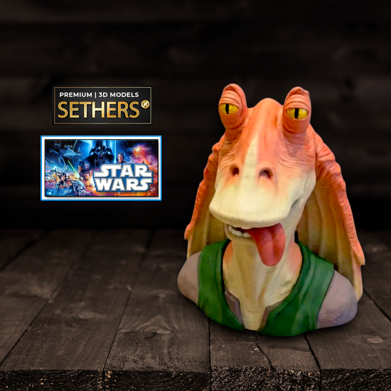 Jar Jar Binks Gungan Bust | Star Wars | 3D Printing Models